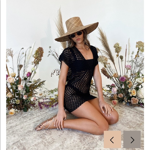 NWT Starlow Black Crochet Coverup - Picture 2 of 3